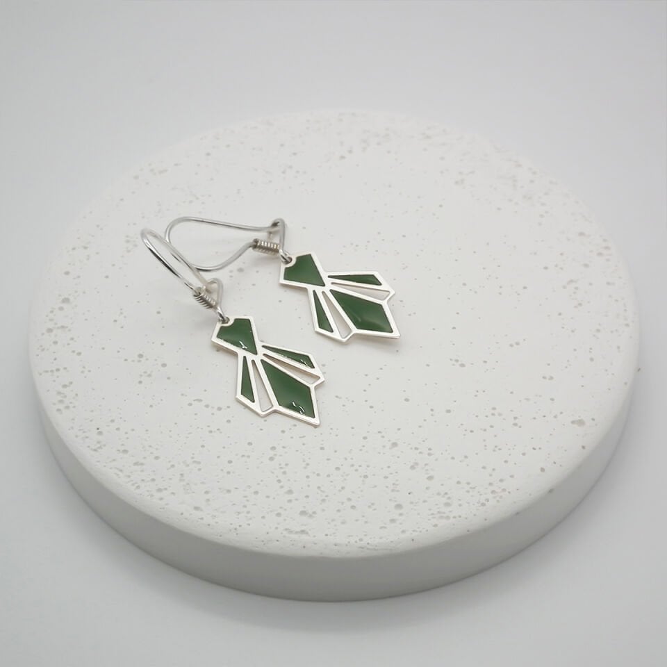 Mineli Geometrik Küpe