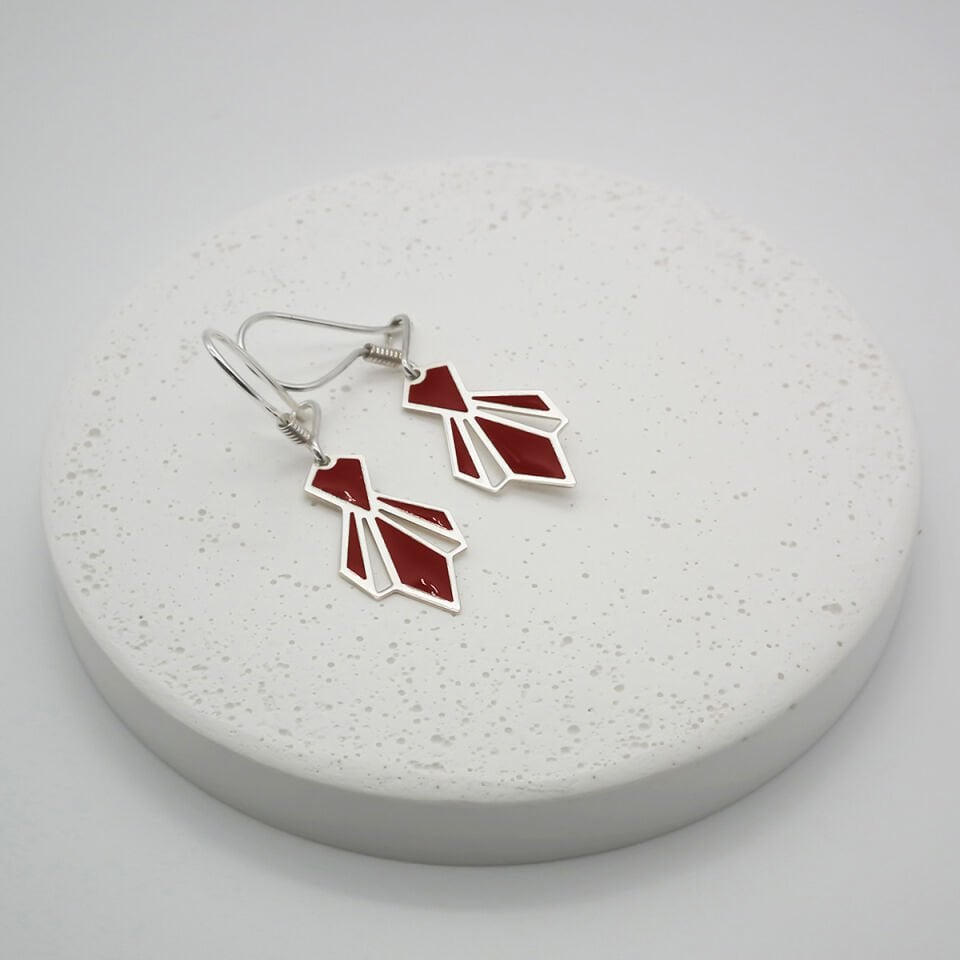 Mineli Geometrik Küpe