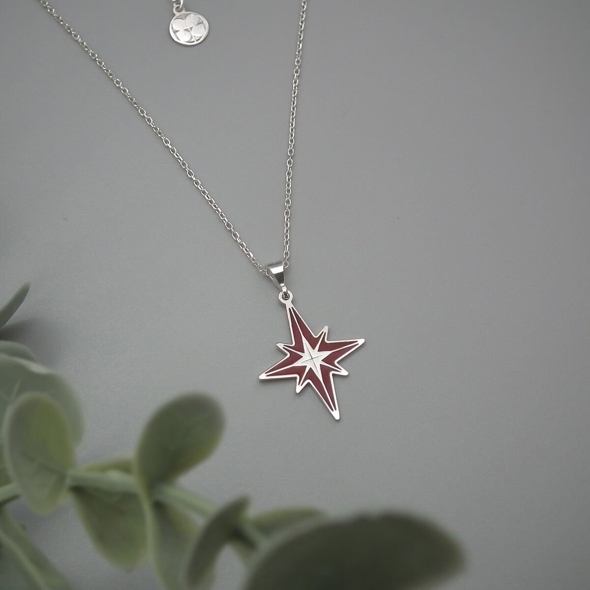 Kuzey Yıldızı Mineli Gümüş Kolye