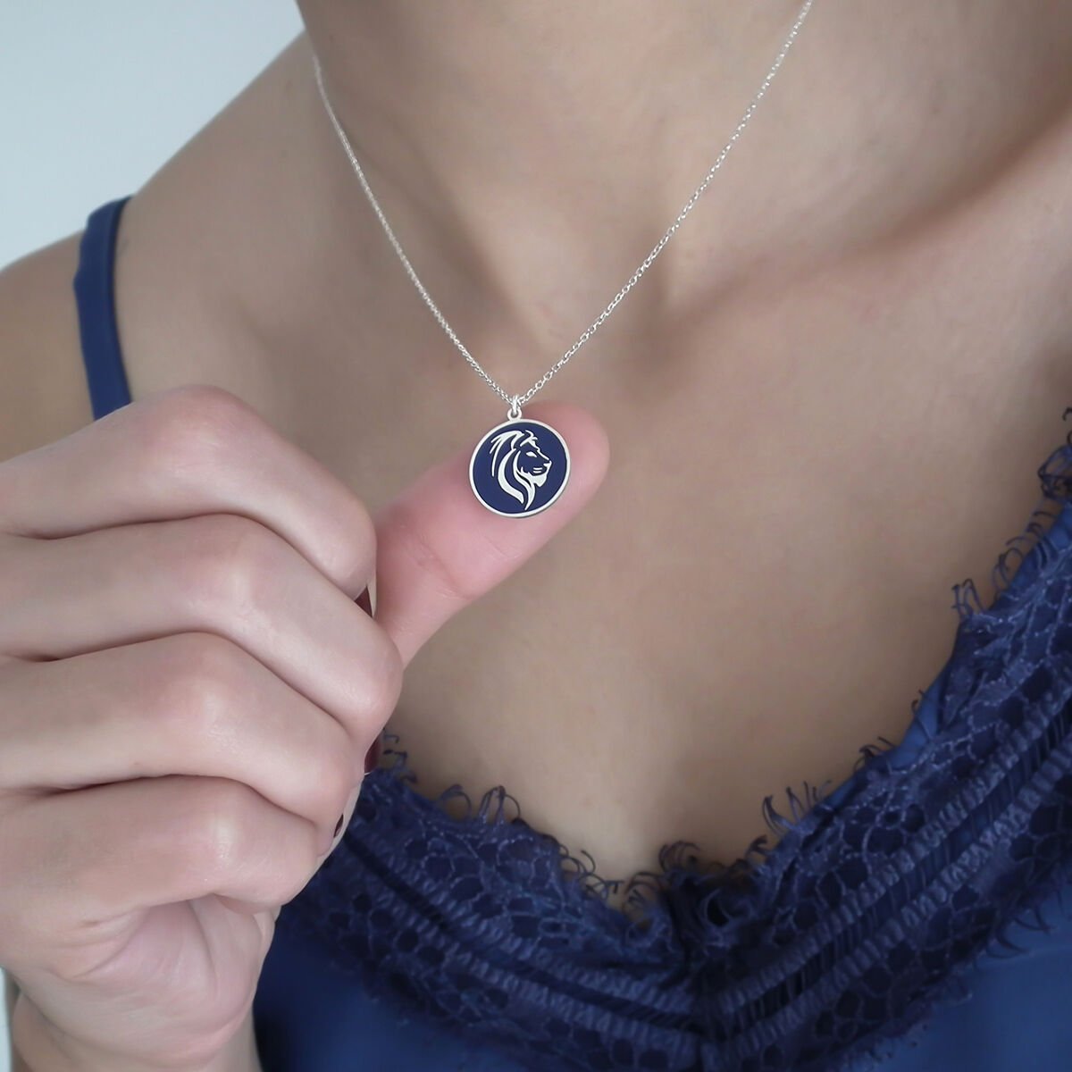Aslan Gümüş Kolye