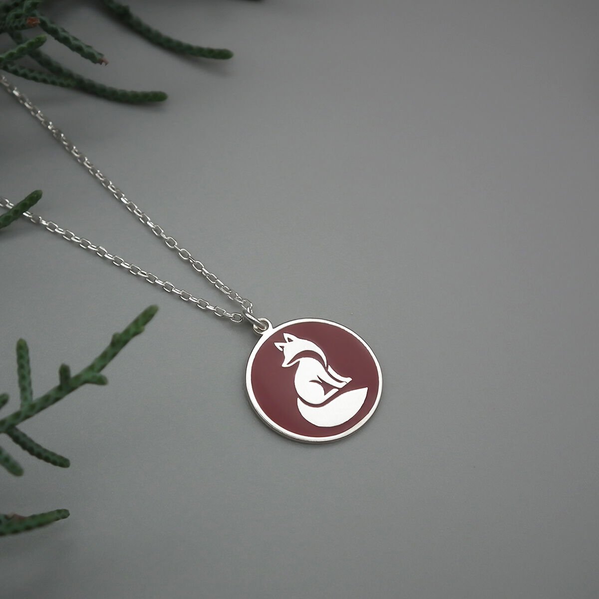 Tilki Gümüş Kolye