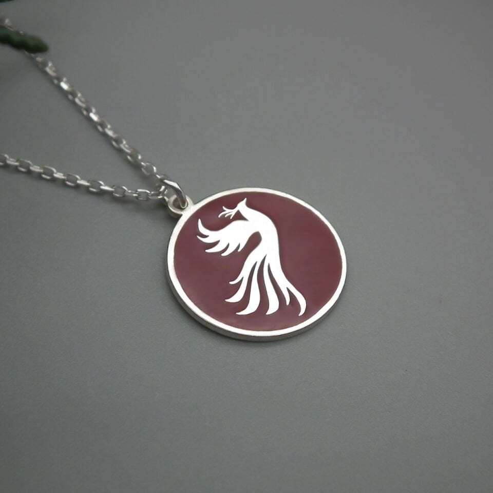 Anka Kuşu Gümüş Kolye