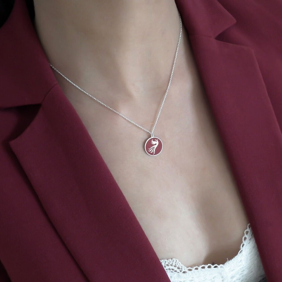 Anka Kuşu Gümüş Kolye