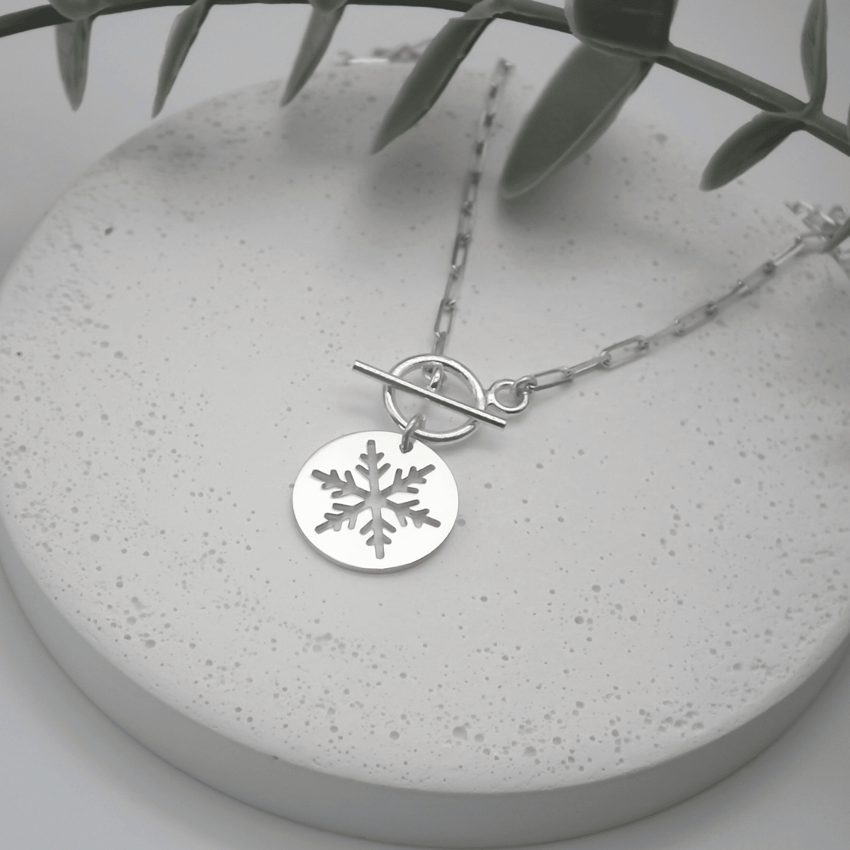 Kar Tanesi Gümüş Kolye