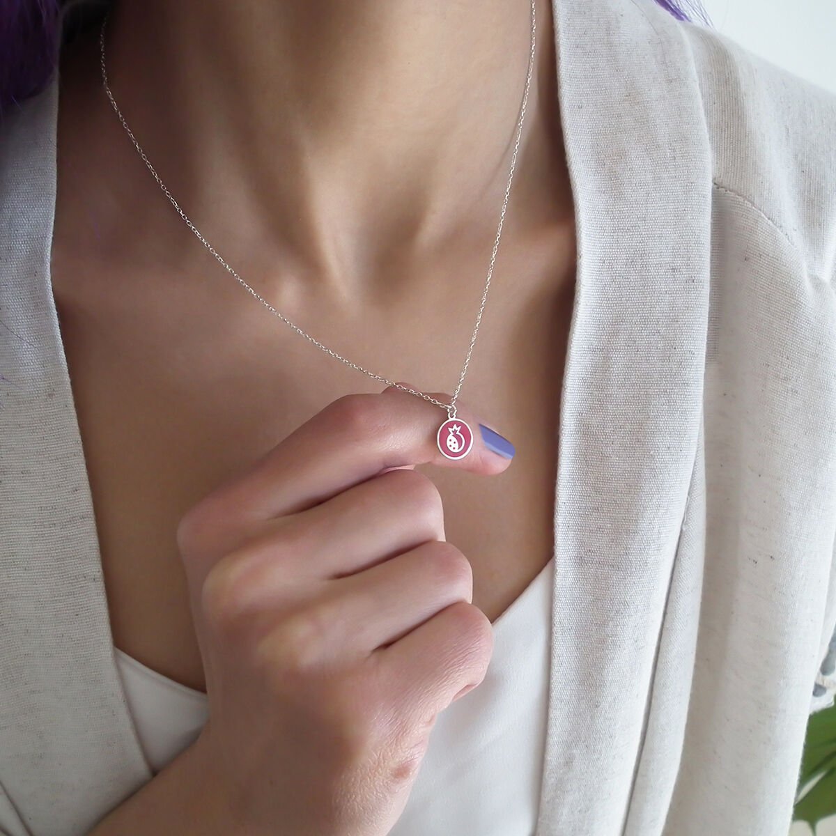 Nar Tiny Gümüş Kolye