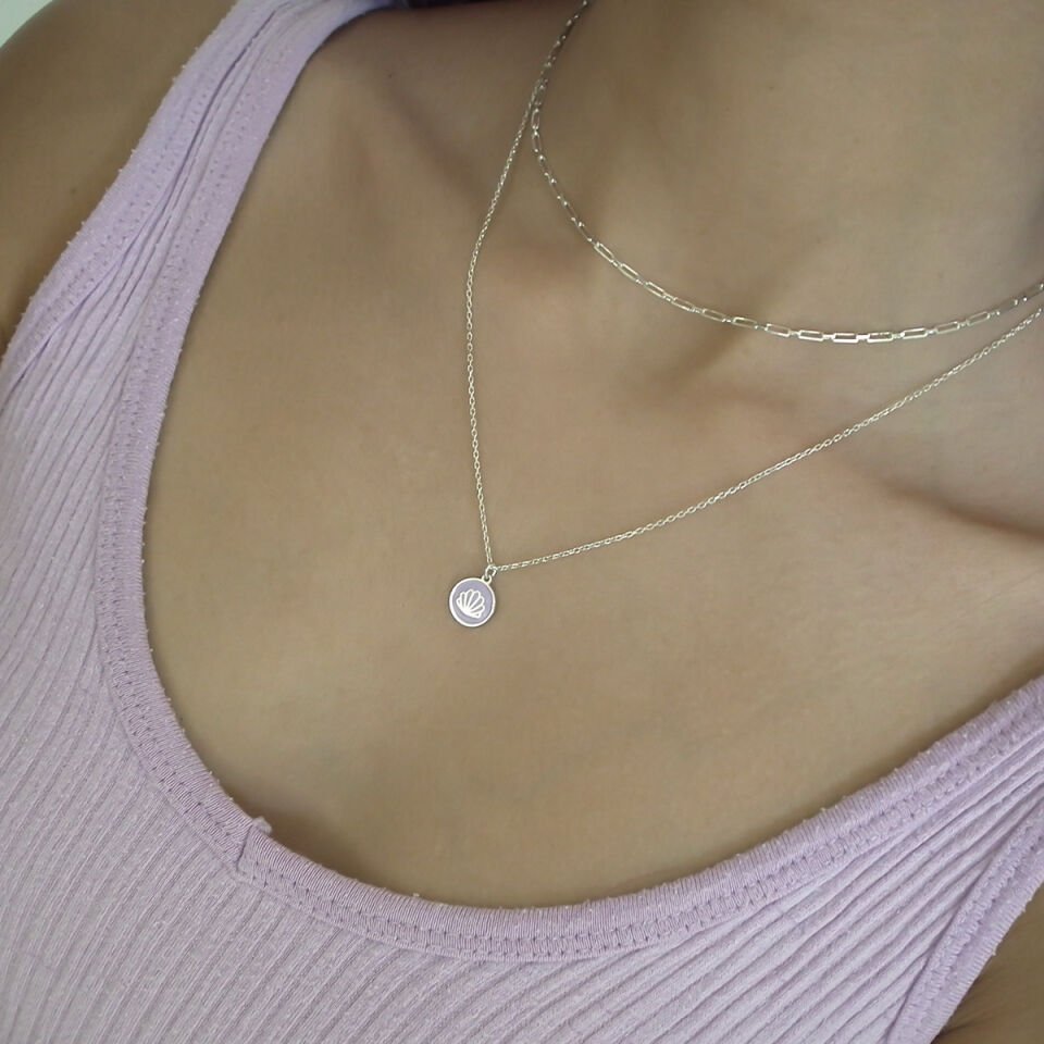 Deniz Kabuğu Tiny Gümüş Kolye