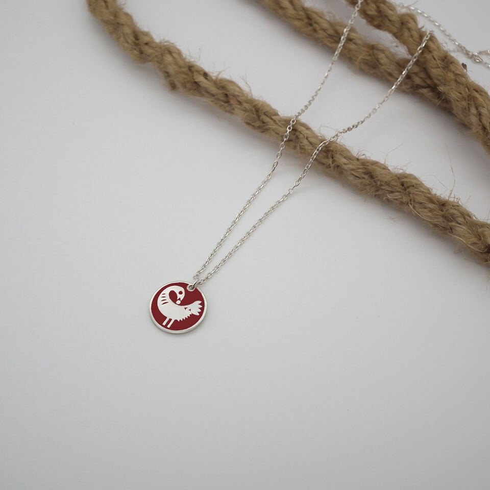 Sankofa Mineli Gümüş Kolye